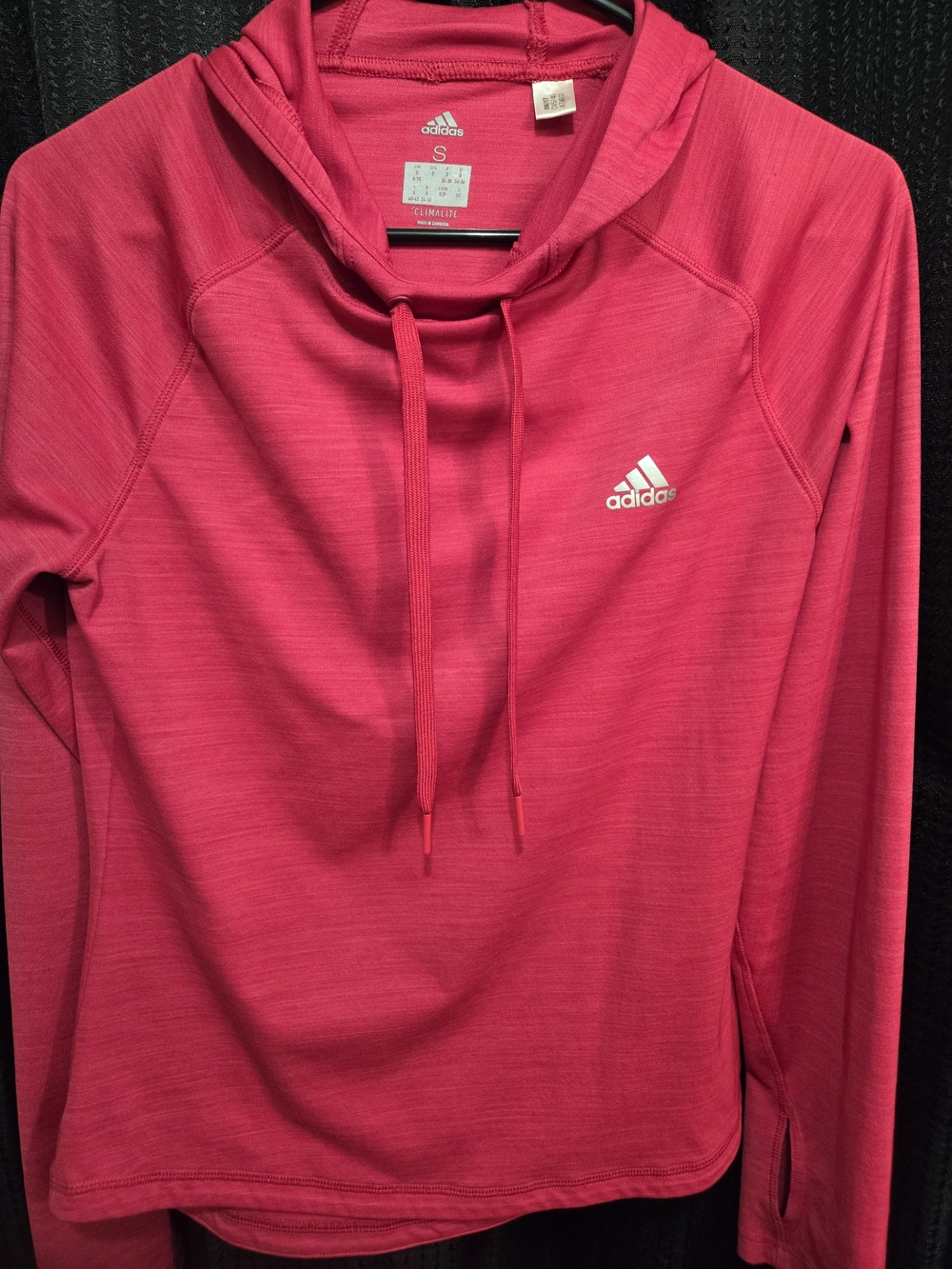 adidas Pink Pullover Hoodie